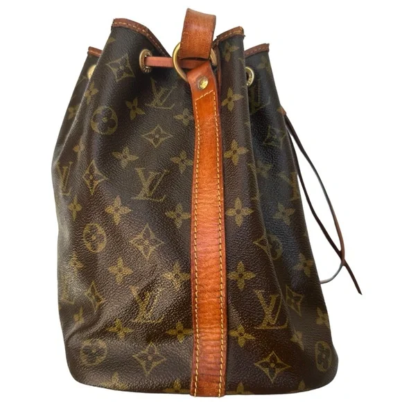 Louis Vuitton Petit Noe Shoulder Bag Monogram Coated Canvas Drawstring Vintage - Picture 8 of 17